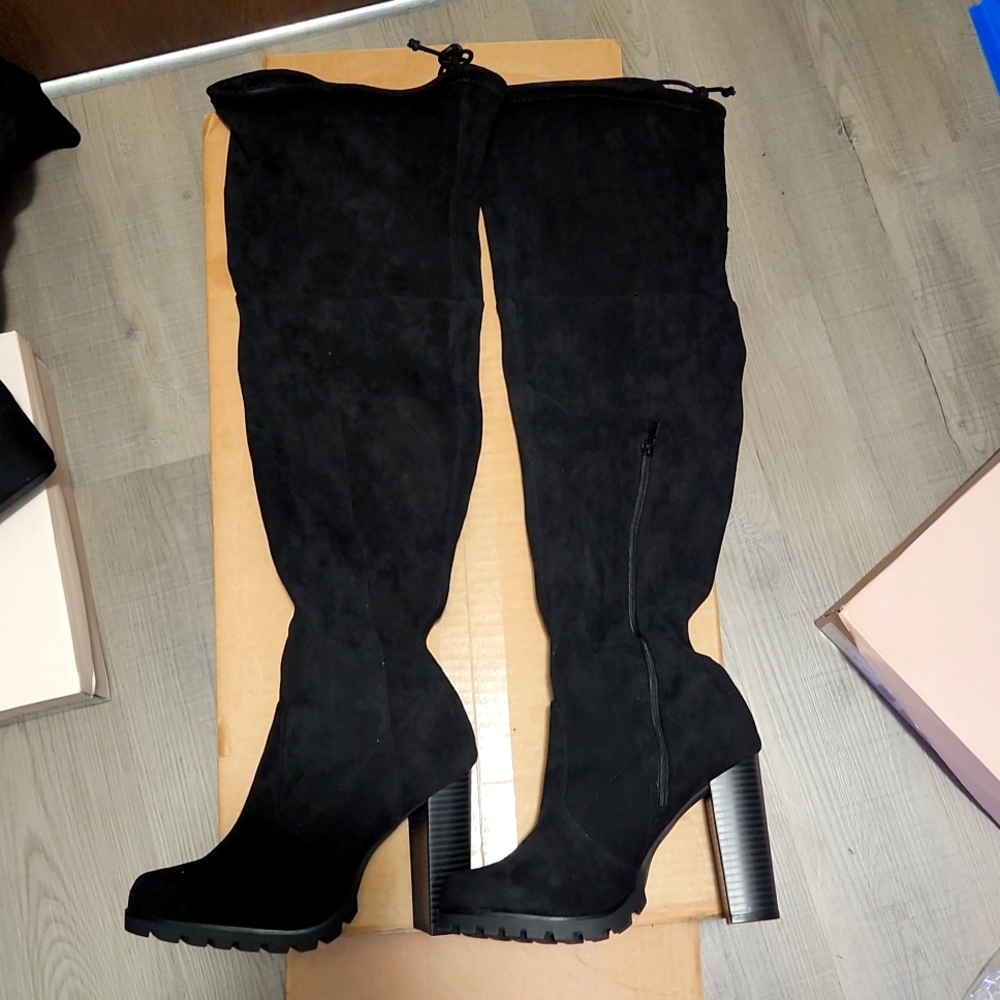Thigh High Heeled Boots